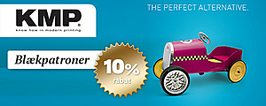 10% rabatt på blækpatroner från KMP!