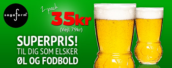 55% rabat på ølglas, pakke med 2 stk. fra Sagaform!