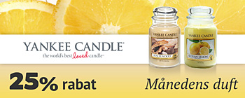 25% rabat på månedens dufte fra Yankee Candle! 