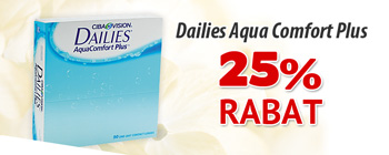 25% rabat på Dailies AquaComfort Plus!