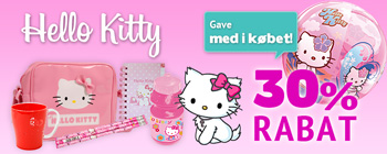 Hello Kitty 30% rabat + få gave med i købet!