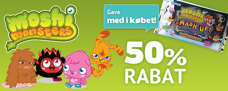 Moshi Monsters 50% rabat + få gave med i købet!
