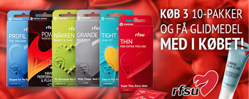 Køb 3 valgfri pakker med 10 stk. kondomer - Klick Caring Silk Glide med i købet! Værdi 56 kr