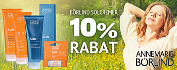Börlind solcremer 10% 10% rabat!
