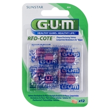 12 st/pakke - GUM Red Cote Plackkontroll