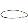 Leather Cord 3 Braided Necklace