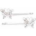 05311 Rhinestone Butterfly Hair Pin Set