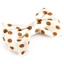 05316 White & Brown Bow Duck Clip