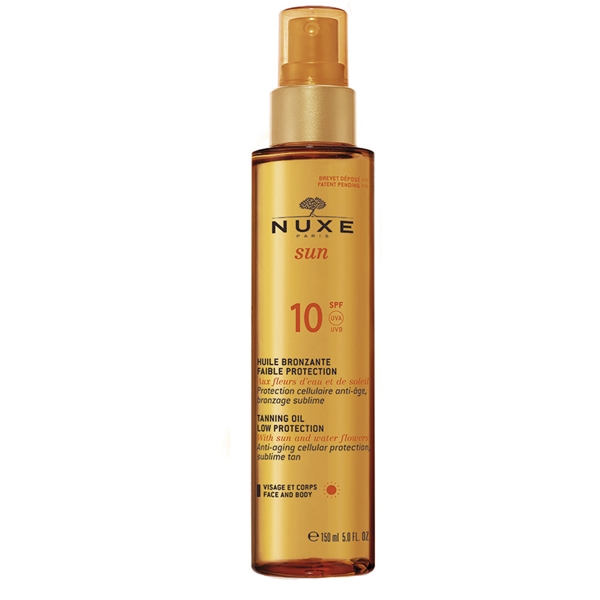 Nuxe SUN Tanning Oil for Face and Body SPF 10 (Billede 1 af 2)