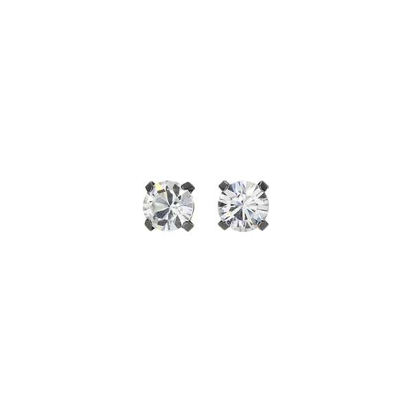 Hematite Plated Square Stud Earrings