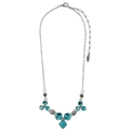 Florette Turquoise Triple Flower Necklace