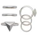 Vivid Silver Rings