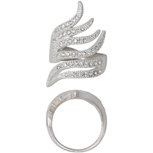 Silver Plated Crystal Ring