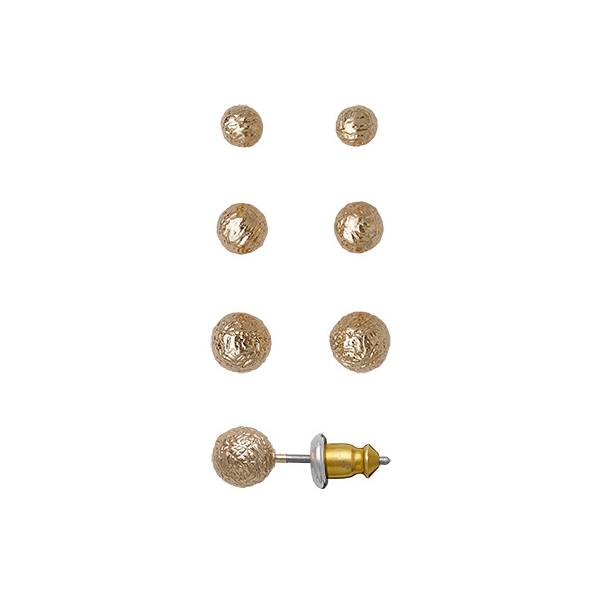 Matte Rose Gold Earrings Set