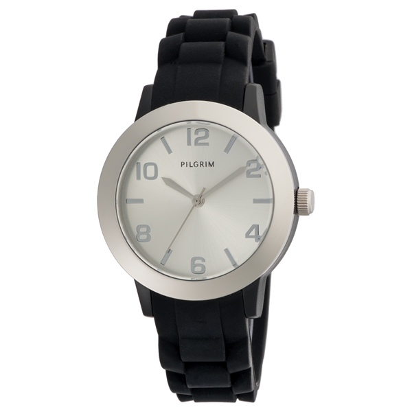 70151-6102 Watch Silver Plated / Black
