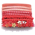 04078 Mixed Hair Elastic Set Peach