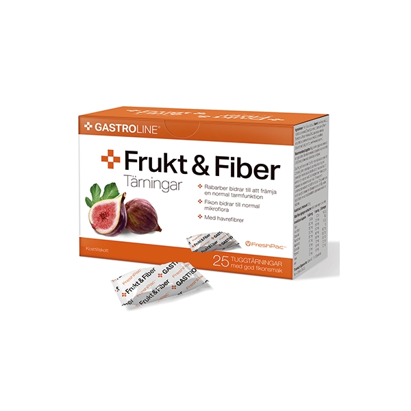 Gastroline Frukt & Fiber 25st tärningar