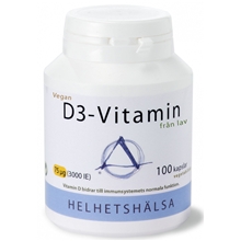 100 kapslar - D3-vitamin Vegan 75 mcg 3000IE