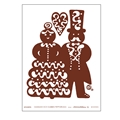 Viskestykke 'Gumman & Gubben peberkaka'