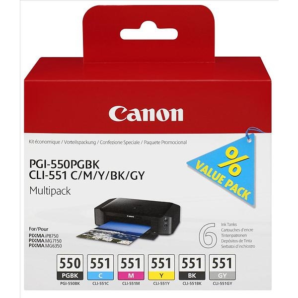 Canon CLI-551 C/M/Y/BK/GY 