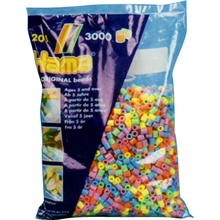 Hama Perler 3000 stk. Pastelfarver