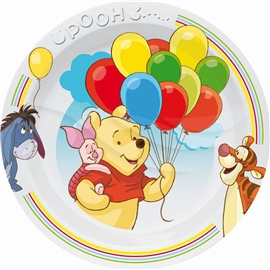 Peter Plys Balloons Flad Tallerken