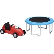 Lundby Småland Trampolin + Sæbekassebil