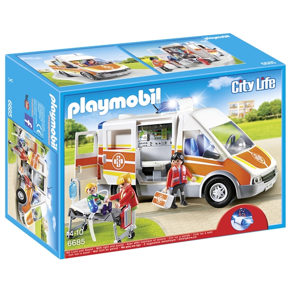 6685 Playmobil Ambulance med Lys og Sirene (Billede 1 af 2)