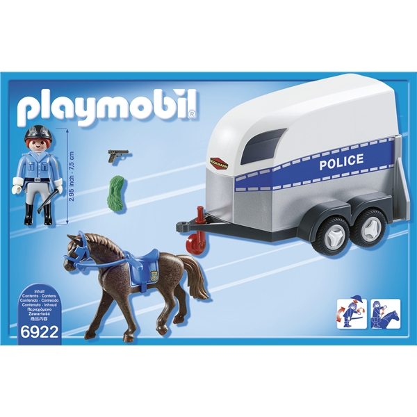 6922 Playmobil Politi med Hest og Trailer (Billede 2 af 3)