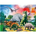 Puslespil 100 Brikker Dinosaurer