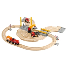 BRIO 33208 Bil- og Togsæt med Kran