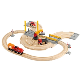 BRIO 33208 Bil- og Togsæt med Kran
