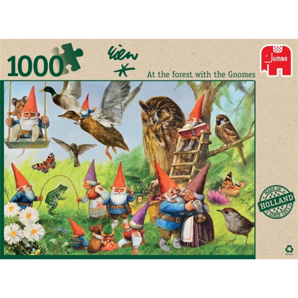 Puslespil 1000 Brikker At The Forest With Gnomes (Billede 1 af 4)