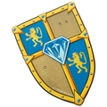 Udklædning - Skjold Blue Diamond