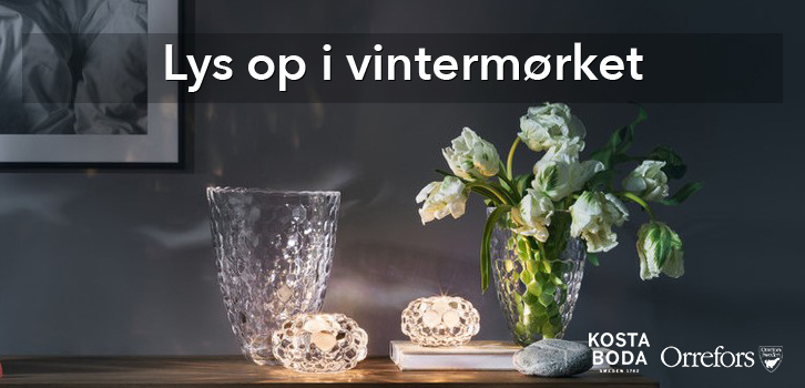 Kampagnepriser på lysestager fra Kosta Boda & Orrefors!