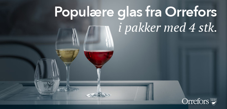 Kampagnepriser på pakker med 4 glas fra Orrefors!