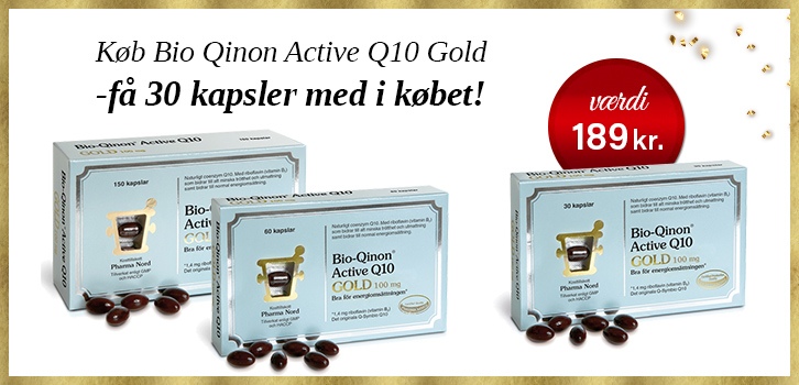 Køb Bio-Qinon Active Q10 Gold og få 30 kapsler med i købet.
