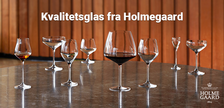 Kampagnepriser på pakke med 6 stk. glas fra Holmegaard!