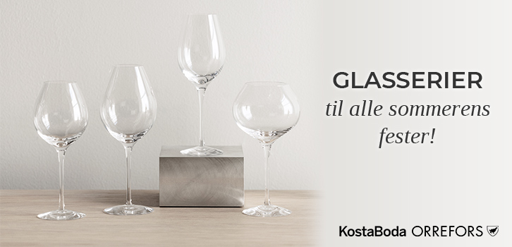 Kampagnepriser på glasserier fra Kosta Boda & Orrefors!