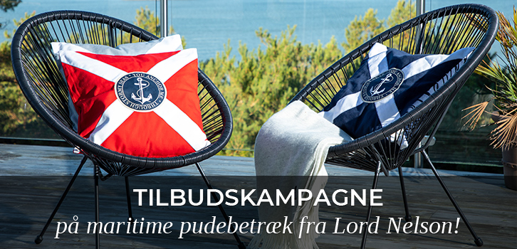 Tilbudskampagne på maritime pudebetræk fra Lord Nelson!