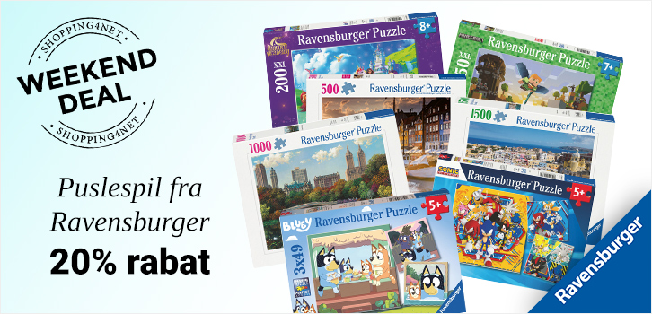 Weekendtilbud: Ravensburger puslespil 20%