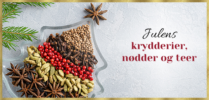 Julens krydderier, nødder og teer