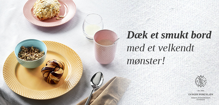 Tilbudskampagne på håndlavet porcelæn fra Lyngbys Rhombe Color serie!