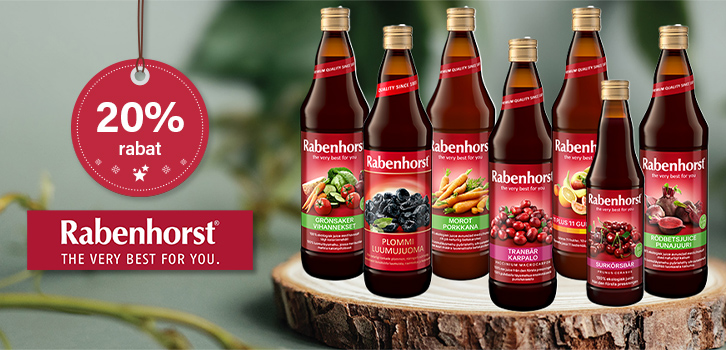 Rabenhorst høj kvalitet og rene juicer.