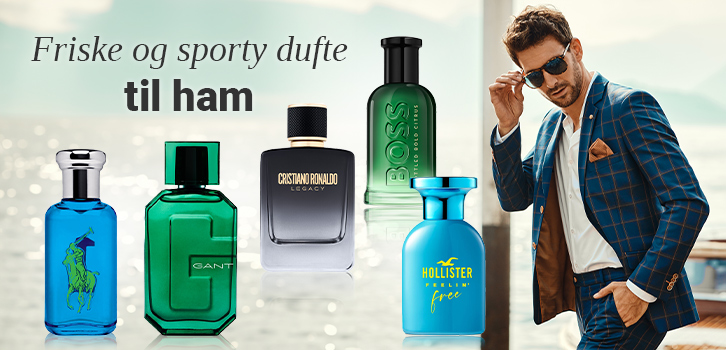 Friske og sporty dufte til ham