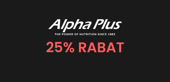 Få 25% rabat på alle produkter fra Alpha Plus!