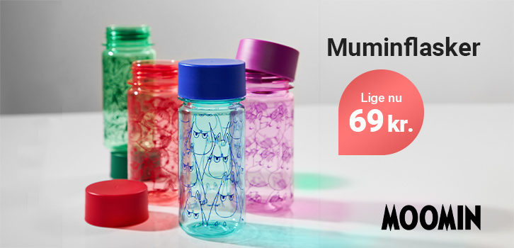 Farverige Mumi-flasker!