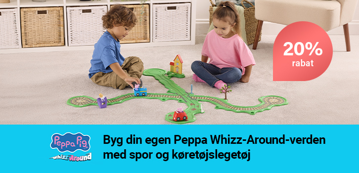 En farverig serie af spor- og køretøjslegetøj med Gurli Gris!
