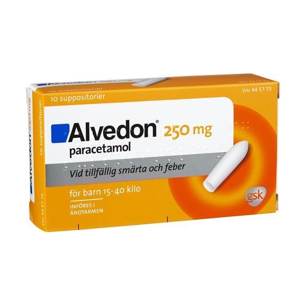 Alvedon suppositorium 250 mg (Läkemedel)