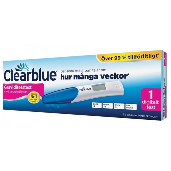 butik udmelding Løs Clearblue Digital Gravtest med veckoindikator 1st - Test - Clearblue |  Shopping4net